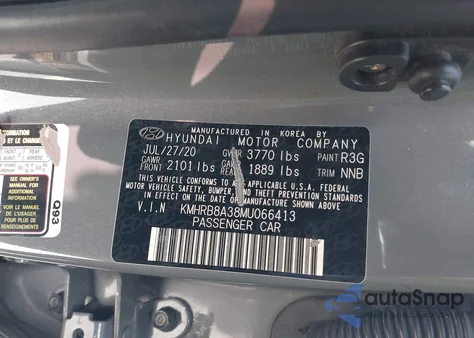 2021 Hyundai Venue Se from USA, damaged, VIN KMHRB8A38MU066413